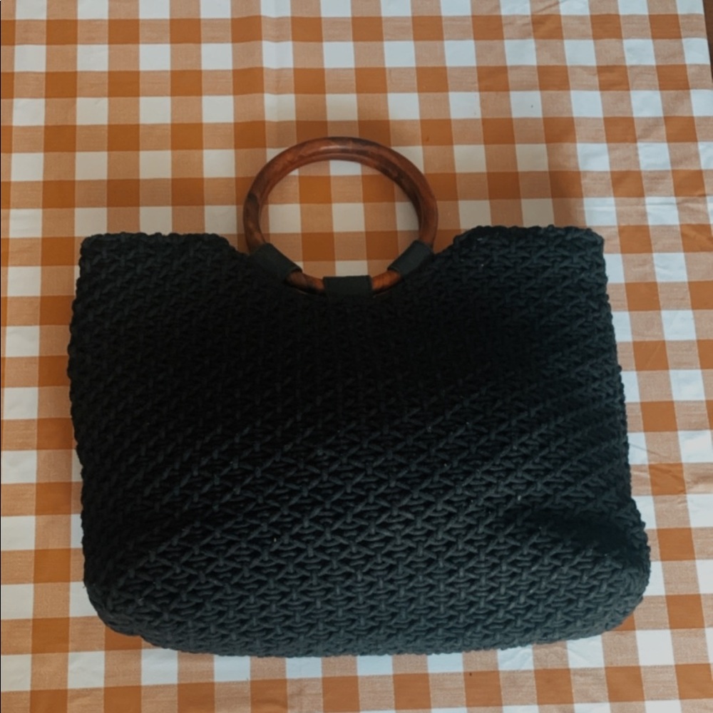 Circus purse by Sam Edelman with wooden handles